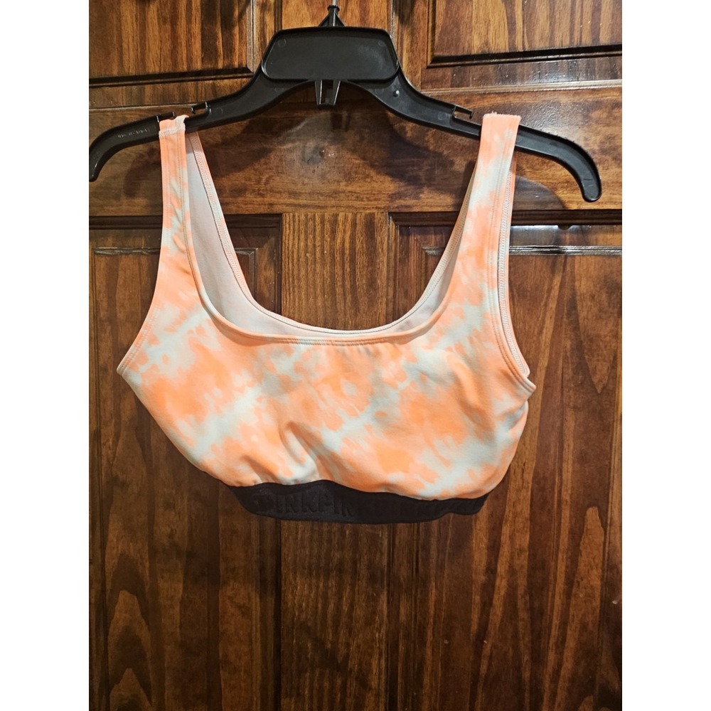 Pink Victoria's Secret Ultimate Lightly Lined Tie Dye Scoop Sports Bra Medium